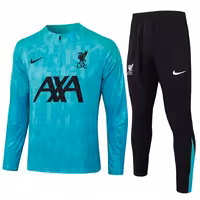 ست سویشرت نیم زیپ لیورپول 2025 سبزآبی