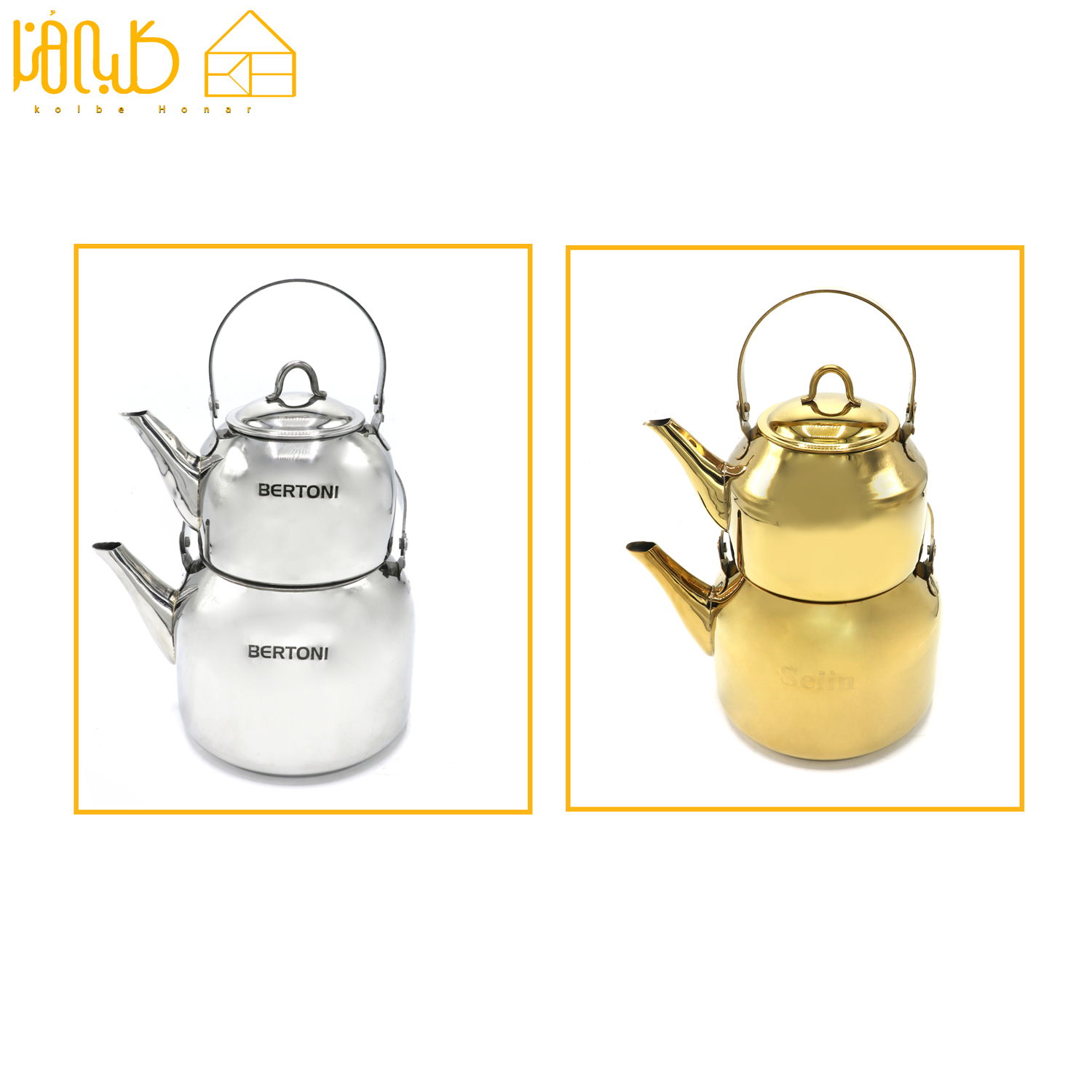 کتری قوری استیل براق 1055