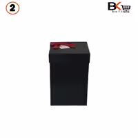 باکس کادویی مکعب مستطیلی  ایستاده پاپیون دار مشکی کد 43 سایز دو