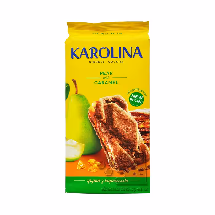 کوکی با مغز گلابی و کارامل 168 گرم کارولینا روشن - roshen