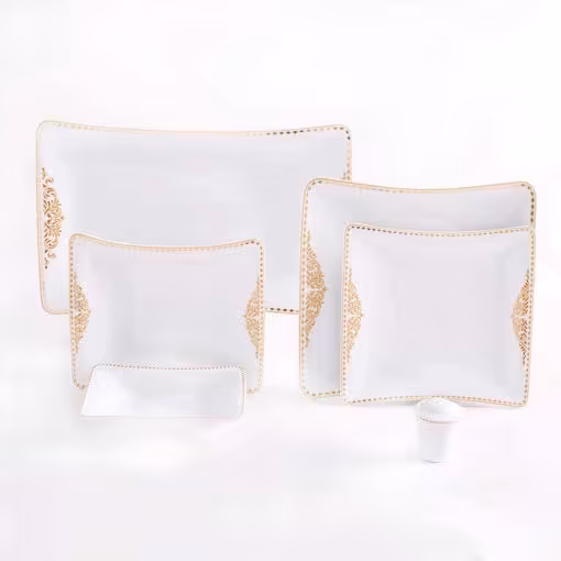 سرویس مهرگان طلایی چینی زرین وینچی 6 نفره 30 پارچه