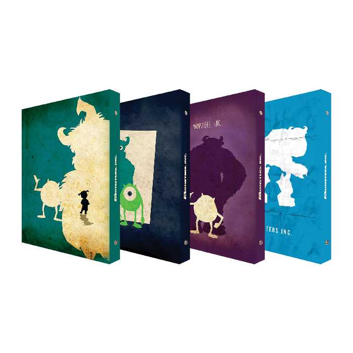 کلاسور 100 برگ پدیده نقش مدل  کالکشن انیمیشن طرح کارخانه هیولا مجموعه 4 عددی