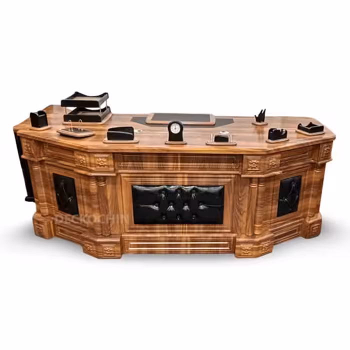 میز مدیریت دارای L لاکچری لمسه دار مدل جواهر 