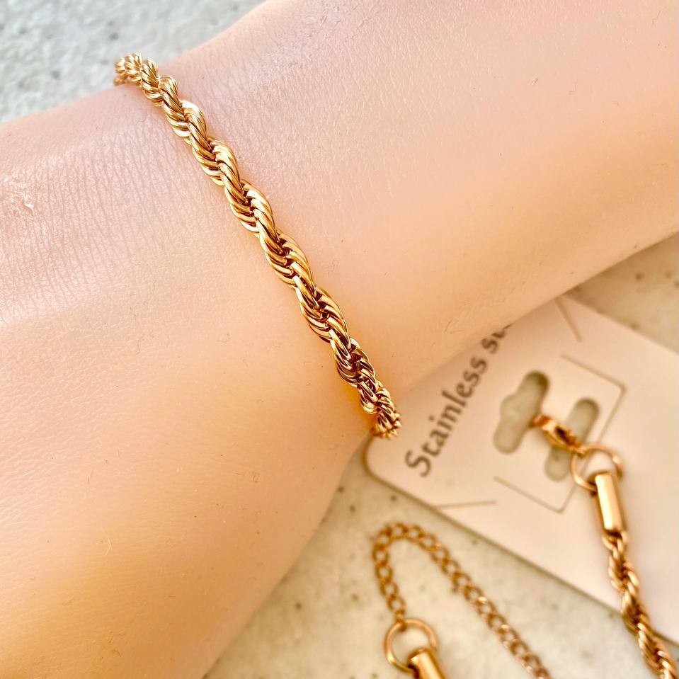 دستبند طنابی استیل