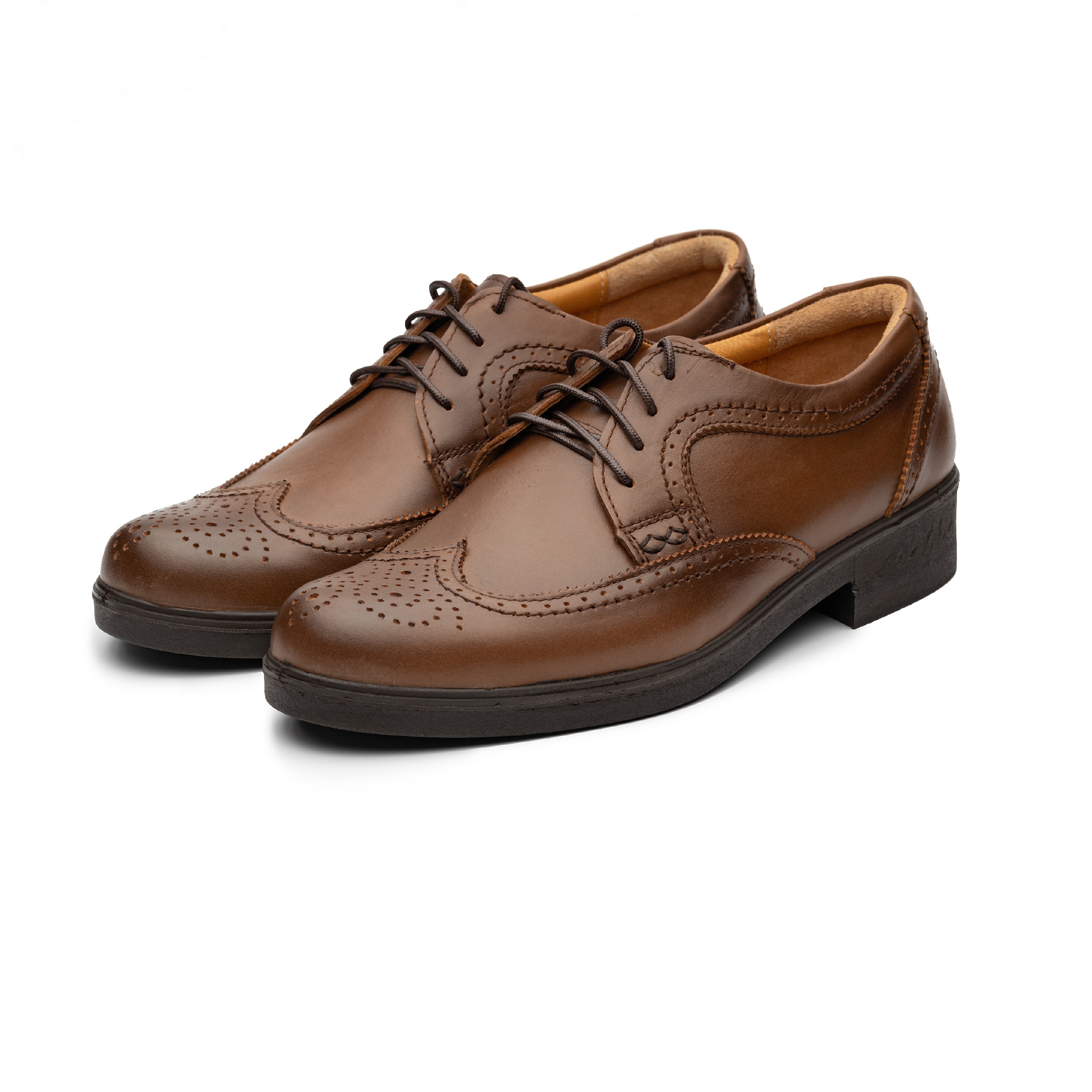 کفش تمام چرم راحتی و مجلسی وشیک مردانه و پسرانه مدل t16 عسلی