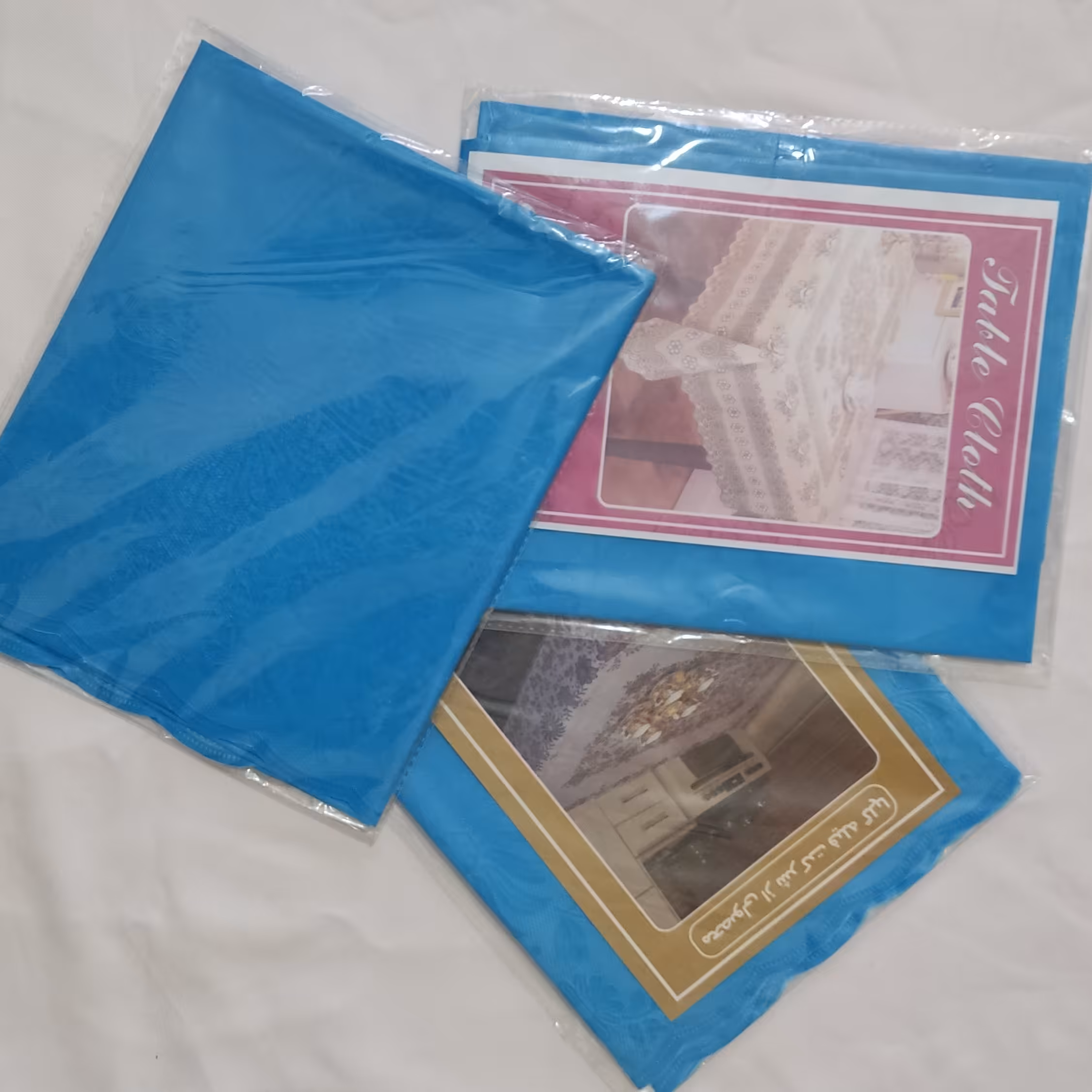 رومیزی شش نفره  رنگ آبی