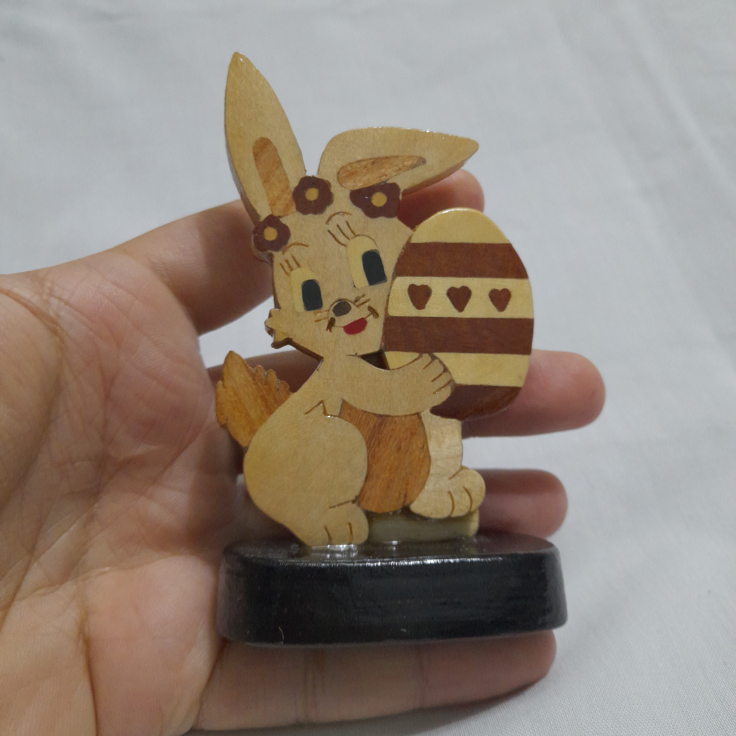 استند دکوری تزئینی چوبی خرگوش شماره شش