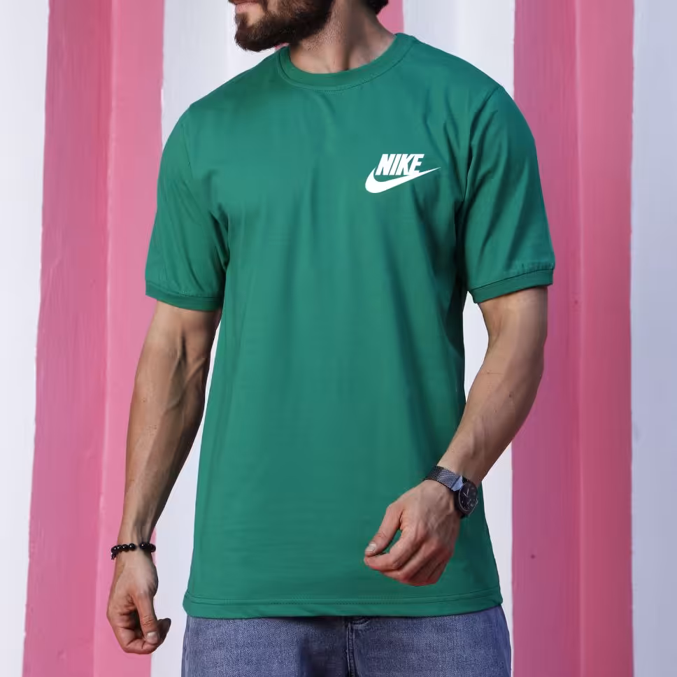 تیشرت اسپرت مردانه و زنانه رنگ سبز مارک نایک Nike یقه گرد 