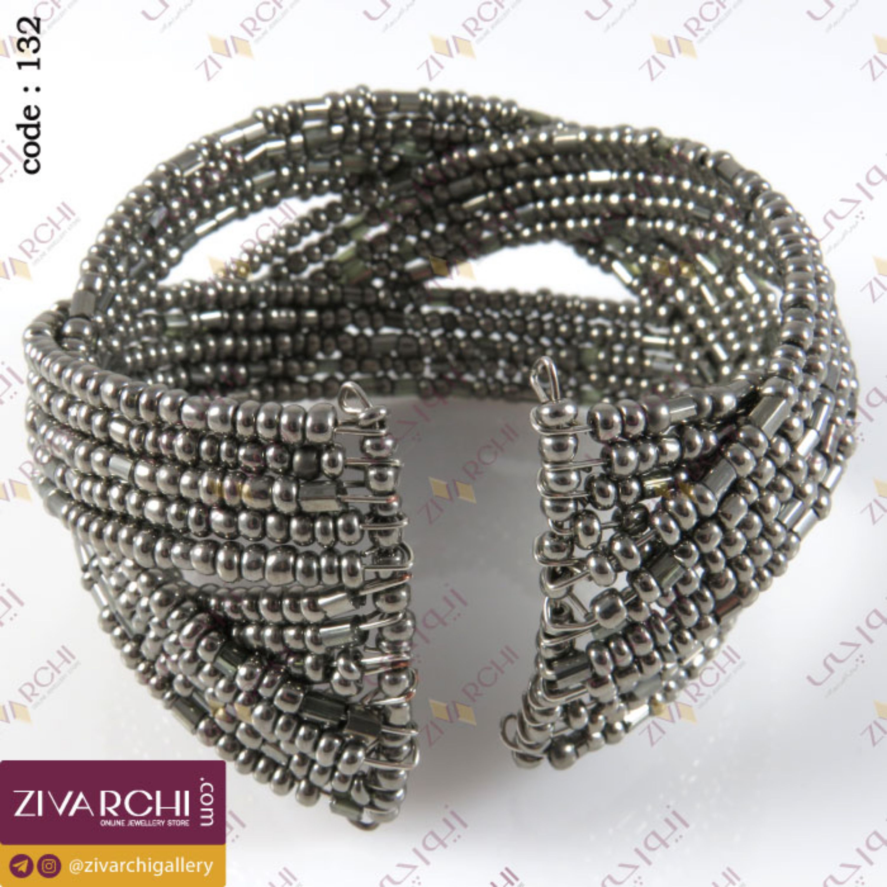 دستبند النگویی سیمی منجوقی  132