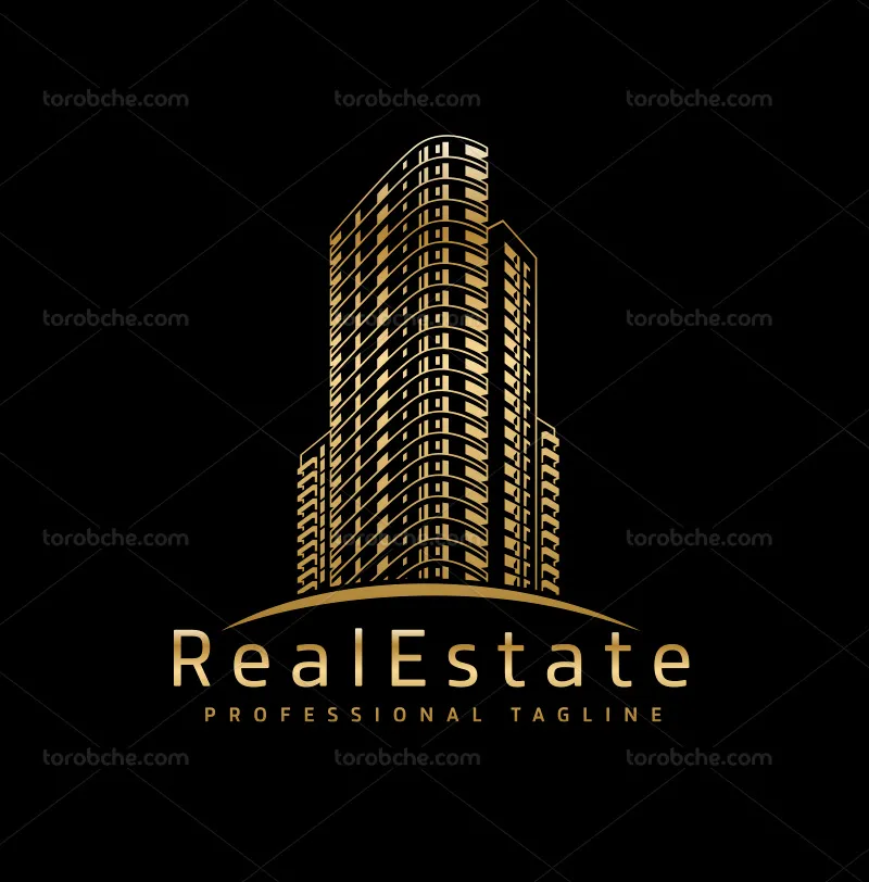 لوگو مشاور املاک طلایی | گرافیک با طعم تربچه