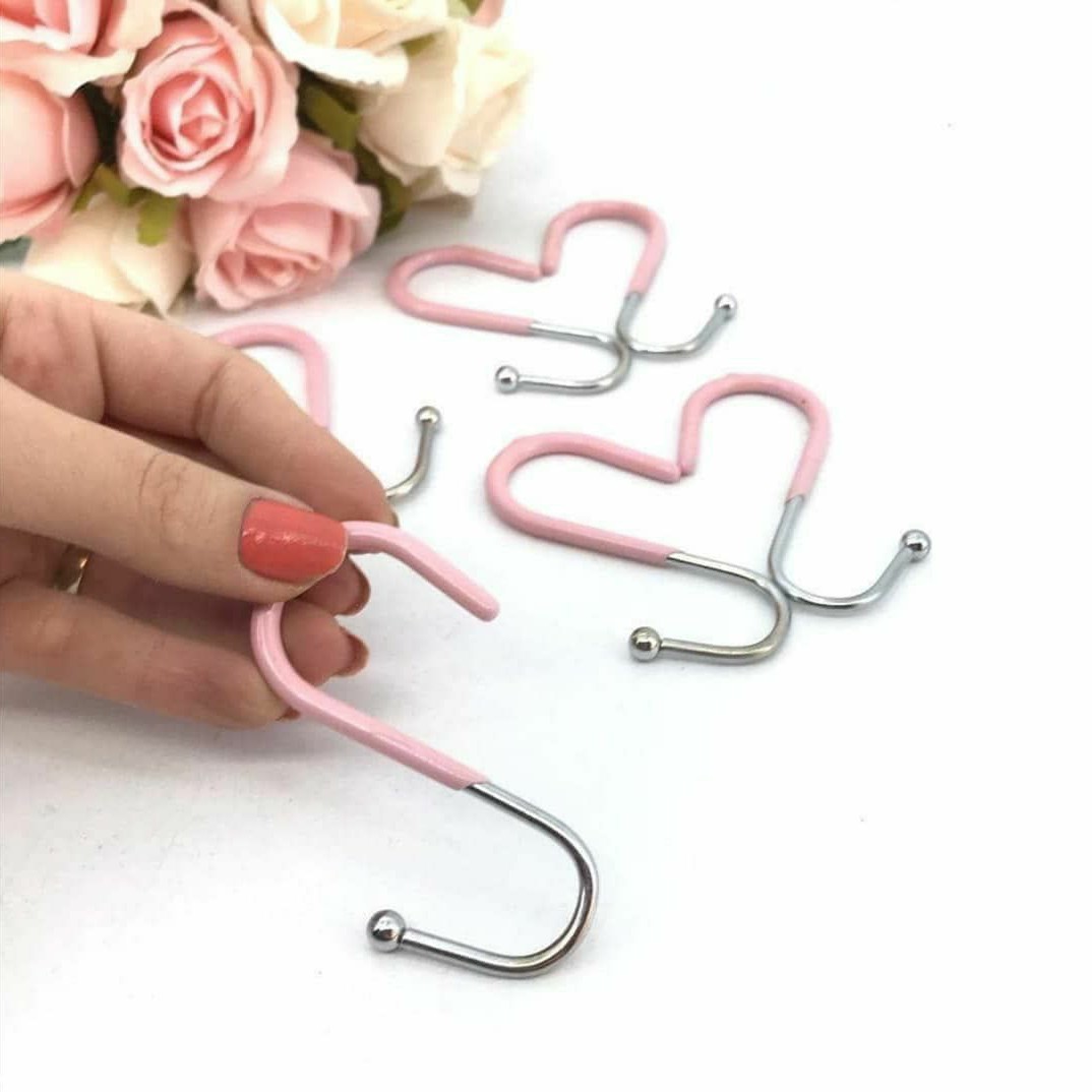 قلاب اس فلزی با روکش رنگی قلاب s اویز لیوان بسته 6عددی