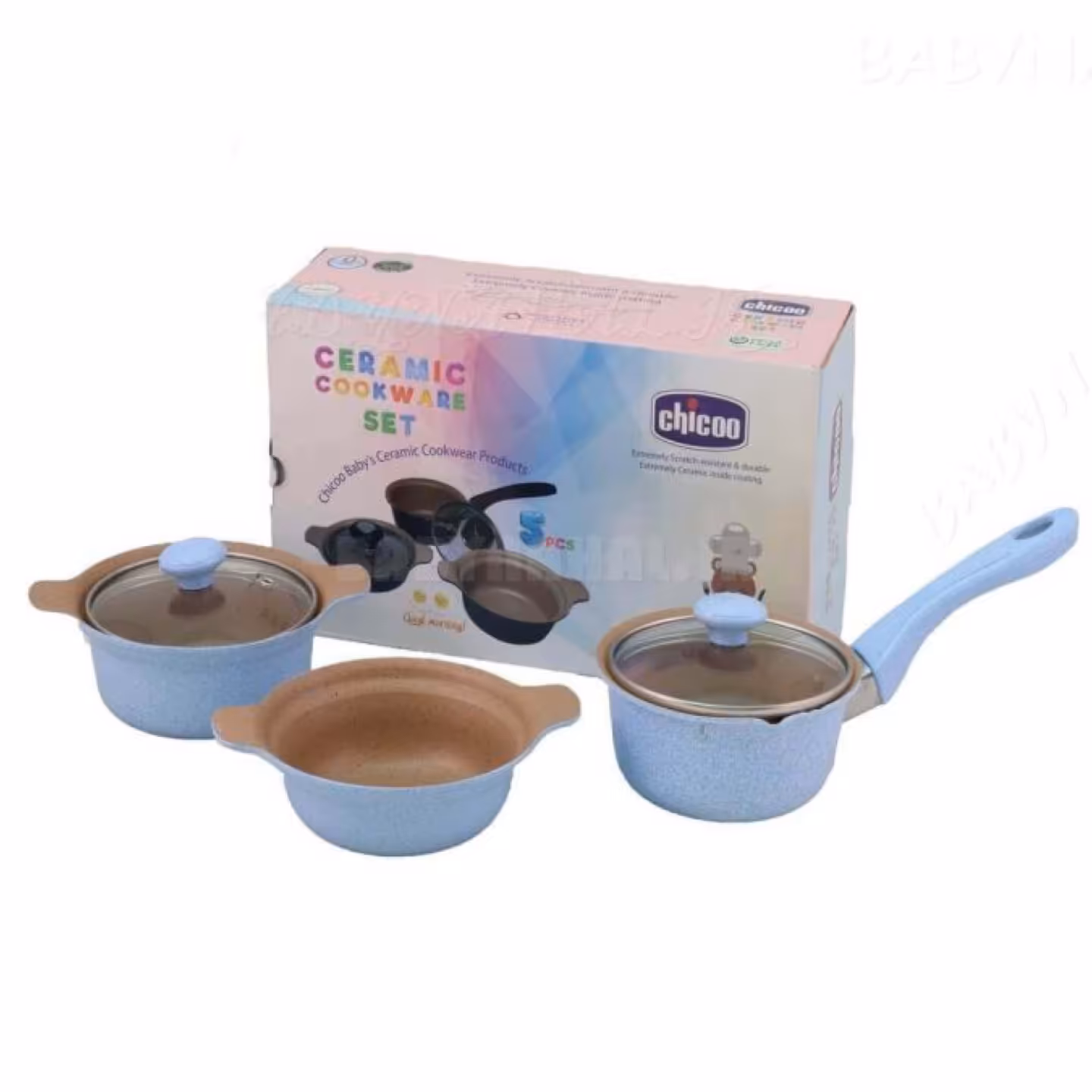 سرویس قابلمه 5 تیکه کودک چدن گرانیتی چیکو