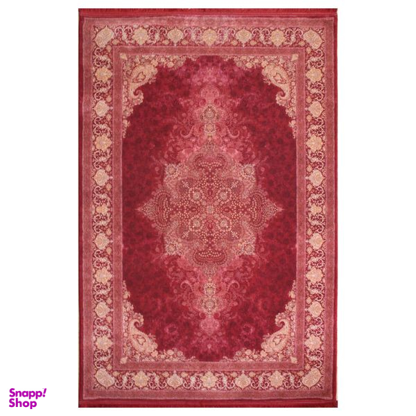 فرش ماشینی طرح الماس زمینه قرمز