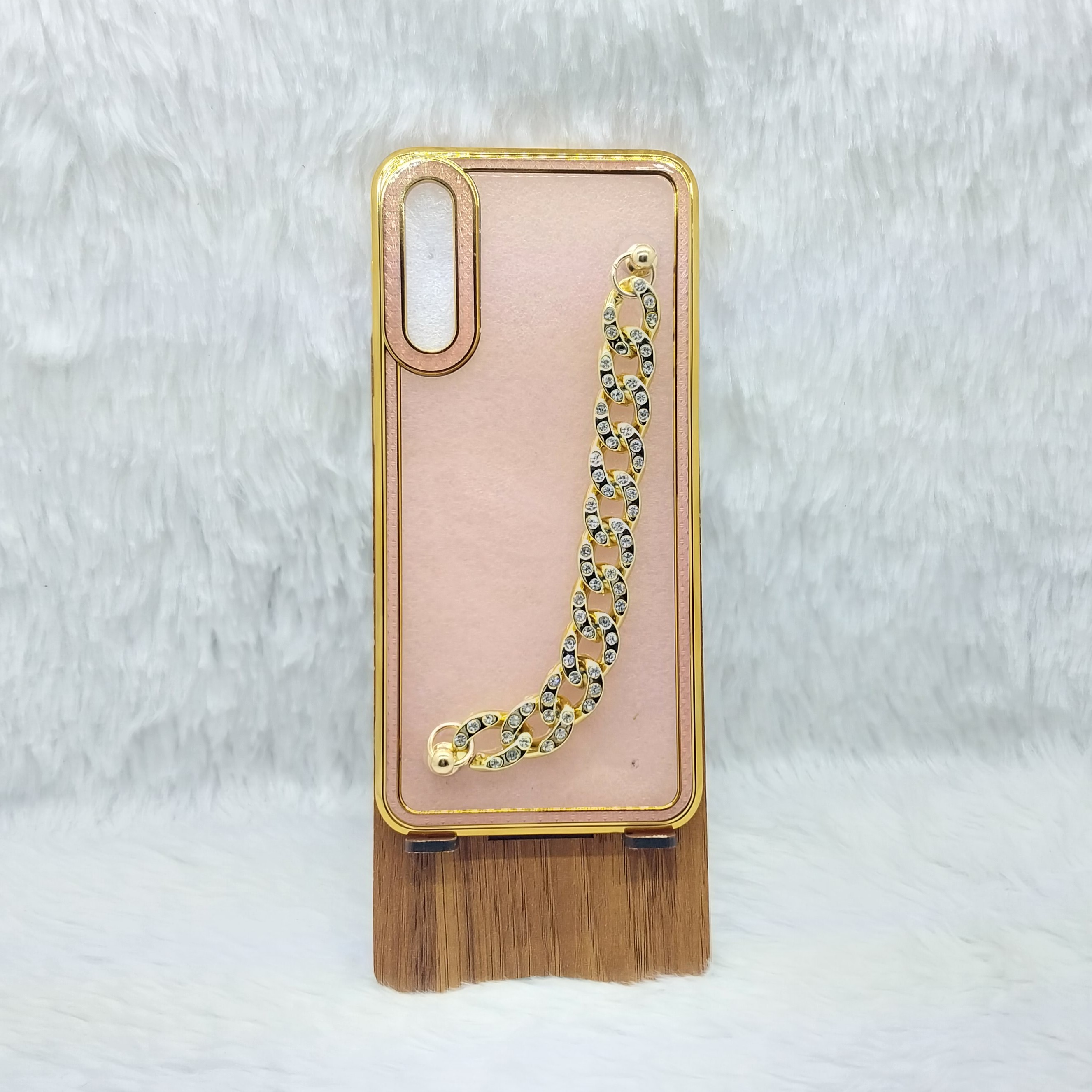 گارد (قاب) دخترانه گوشی A50 A30s مدل دستبندی کارتیر رنگ صورتی مناسب گوشی Samsung A50 A30s A50s