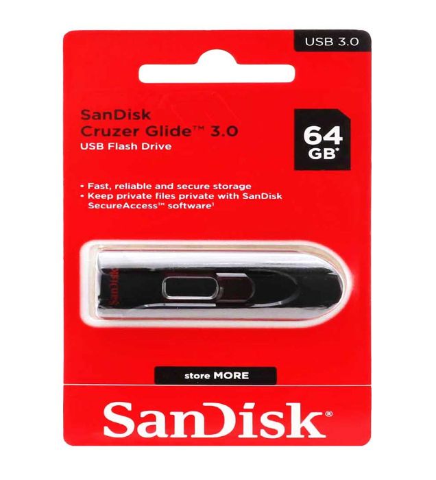 فلش مموری سن دیسک مدل Cruzer Glide USB3.0 ظرفیت 64 گیگابایت