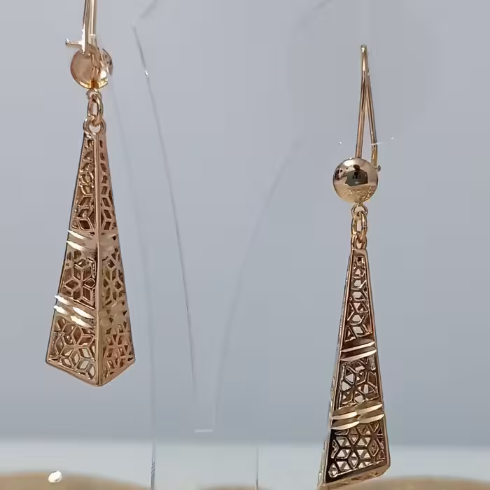 گوشواره.شیپوری.آویز.ژوپینگ.رنگ ثابت و ضد حساسیت