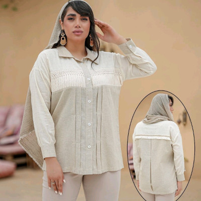 شومیز مانتویی لنین زنانه مدل لنا