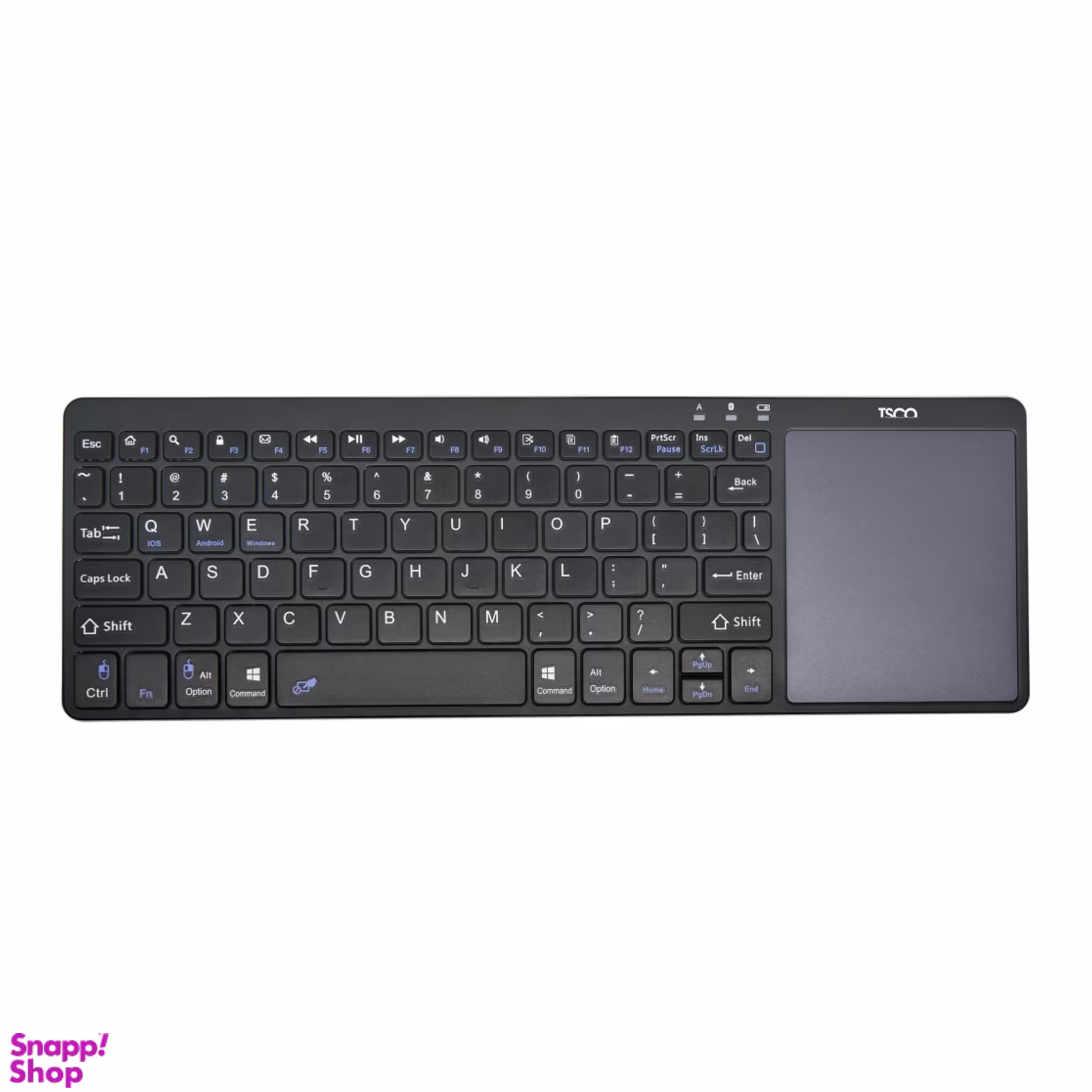 کیبورد بی سیم تسکو (TSCO) مدل TKM7320B با پنل تاچ بار