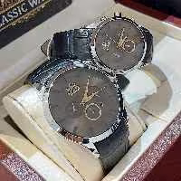 ساعت مچی ست چرم زنانه و مردانه 