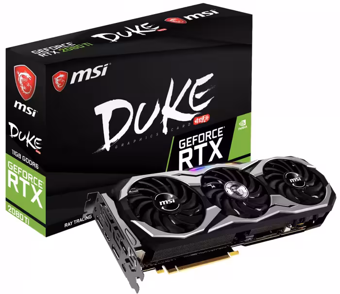 کارت گرافیک ام اس آی مدل GeForce RTX 2080 Ti DUKE 11G  با حافظه 11 گیگابایت