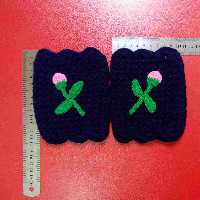 دستکش بدون انگشت ساق کوتاه طرح رز - 02