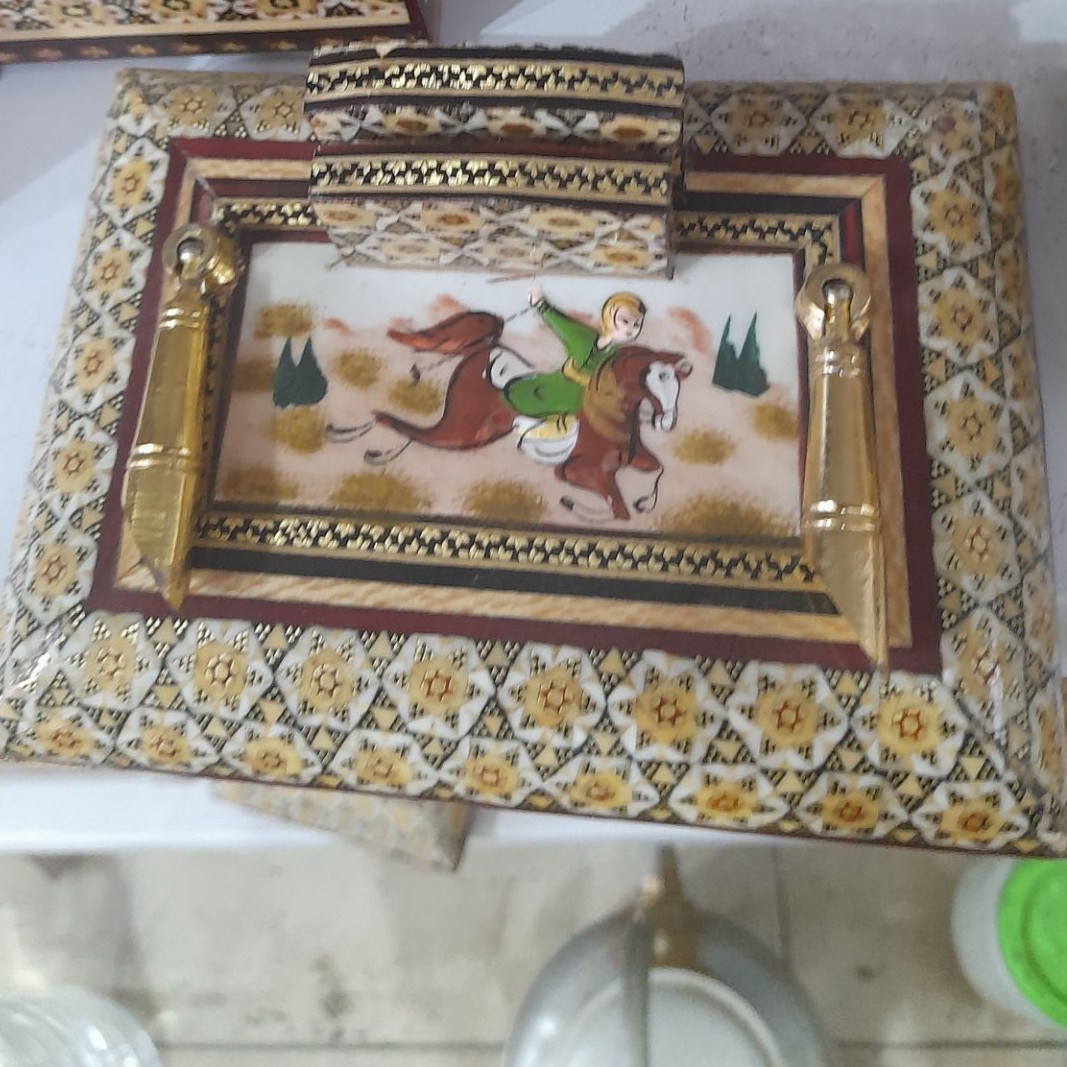 جا قلمی خاتم کاری سایز15در20