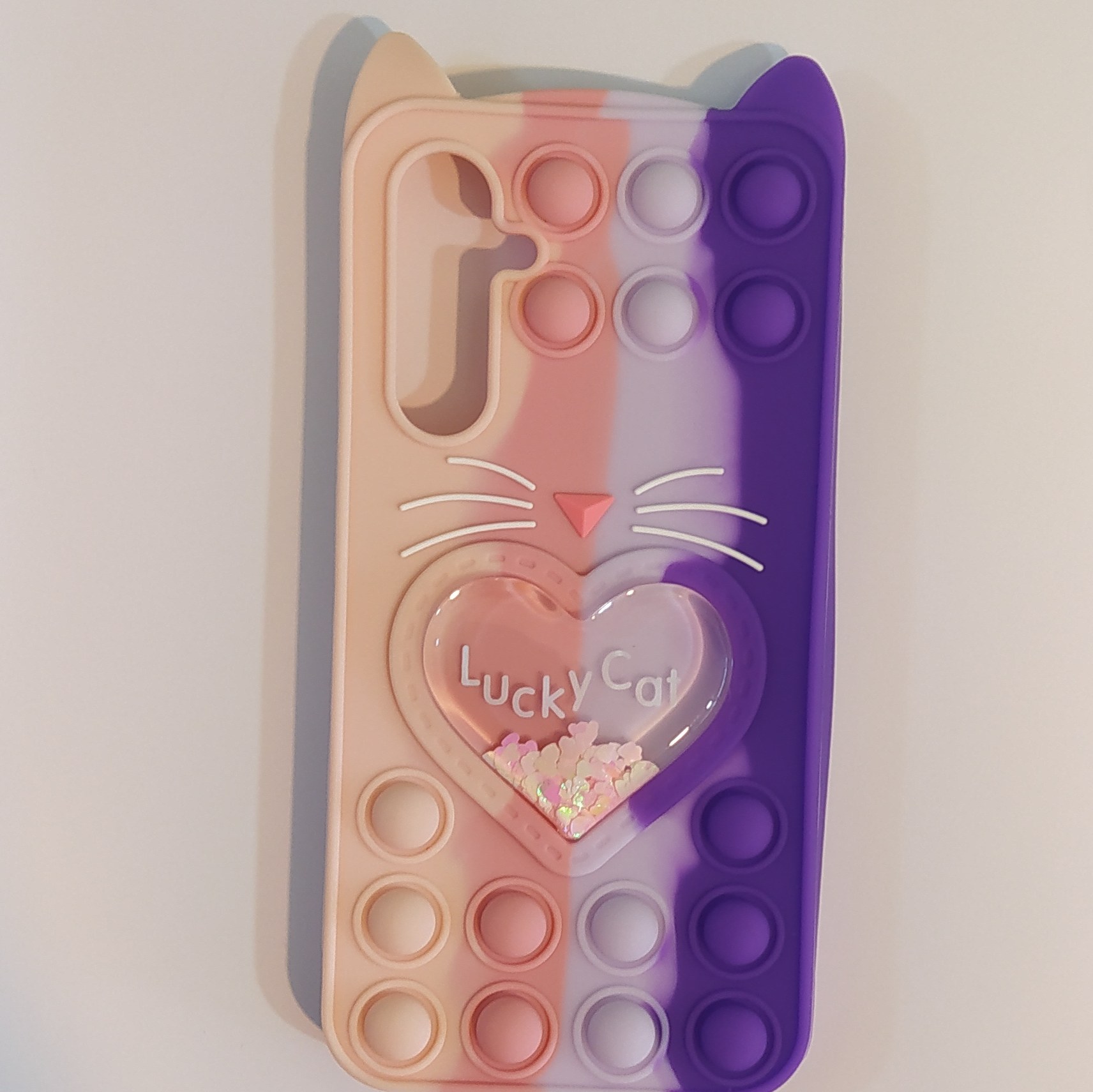 گارد.کاور A54مدل پاپیت گربه ای رنگ بنفش صورتی و...