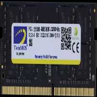 رم لپ تاپ 4 گیگابایت DDR4 تک کاناله 3200 مگاهرتز TwinMOS