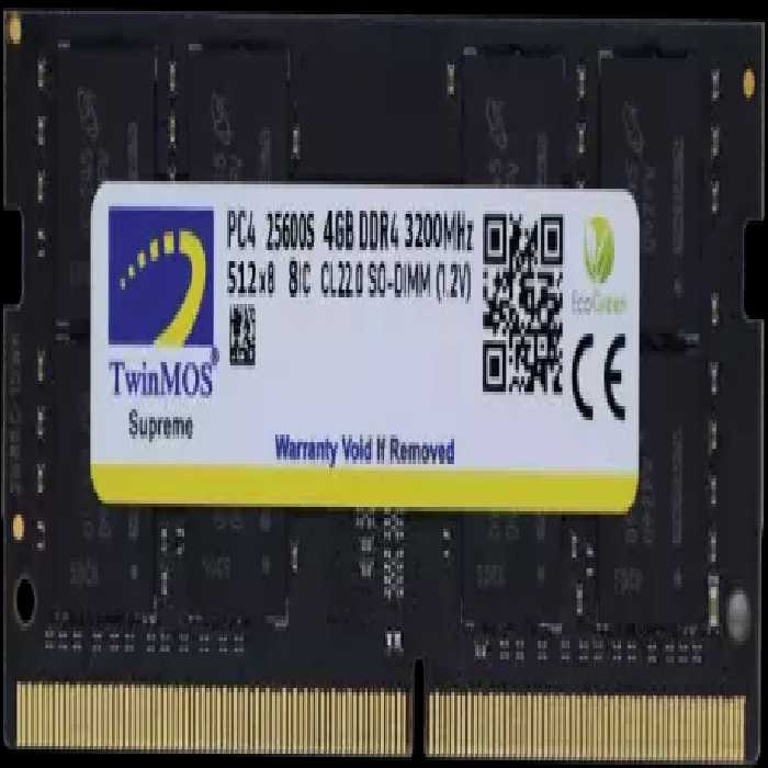 رم لپ تاپ 4 گیگابایت DDR4 تک کاناله 3200 مگاهرتز TwinMOS