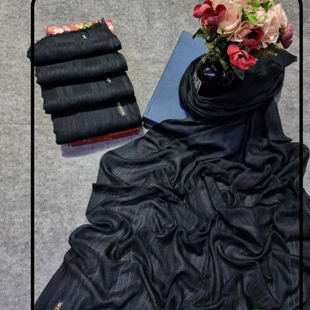 شال نخی حصیری تک رنگ مشکی  قواره دار   اصلا سر نیست مناسب فصل گرم