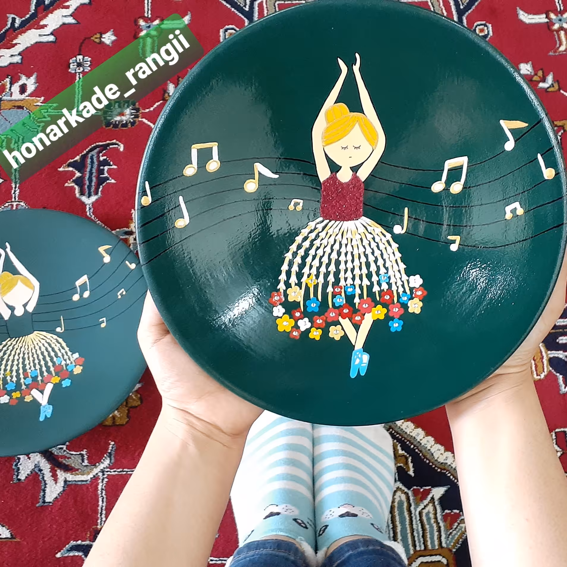 بشقاب دیوارکوب رقص باله و موسیقی