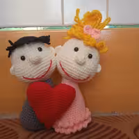 زوج عاشق بافتنی تک بافت