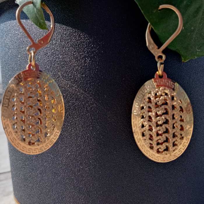 ست گردنبند و گوشواره وارداتی با روکش طلا