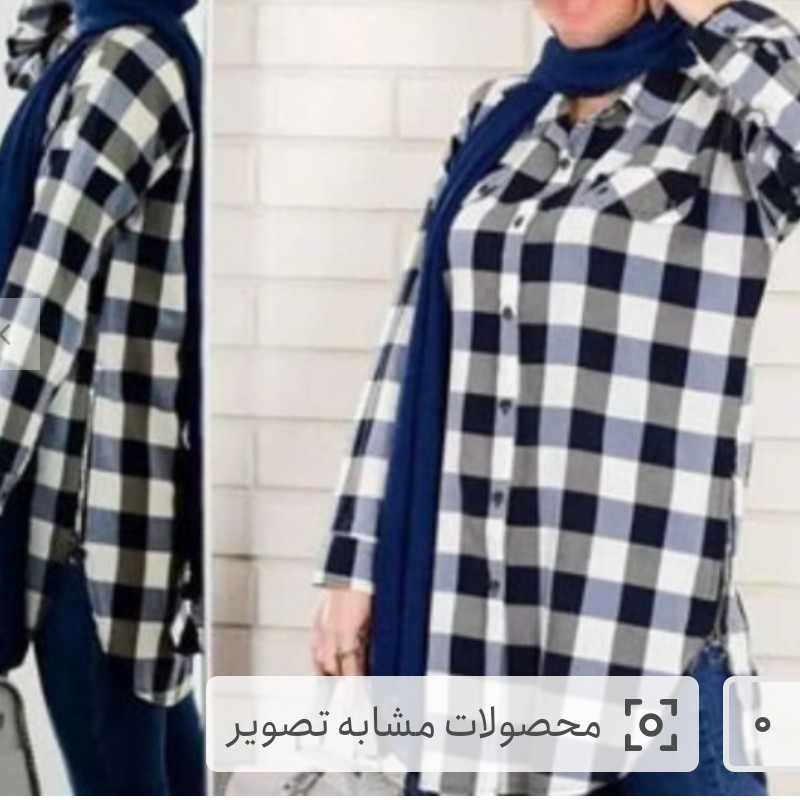 مانتو تابستانه چهار خانه ، دکمه دار ، باسایز بندی