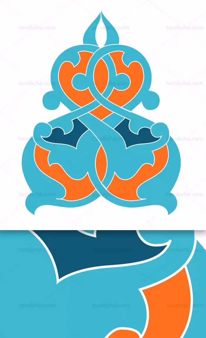 نشان فیروزه ای اسلیمی - گرافیک با طعم تربچه