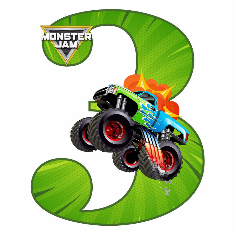 استند رومیزی مدل عدد 3 طرح مانستر جم کد 1576