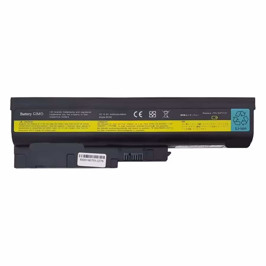 باتری لپ تاپ لنوو FRU-92P1137 مناسب برای لپ تاپ لنوو Thinkpad R60-Z60M-Z61M