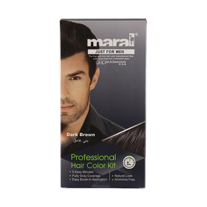 کیت حرفه ای رنگ مو قهوه ای تیره مارال برای مردان حجم 100 میلی لیتر