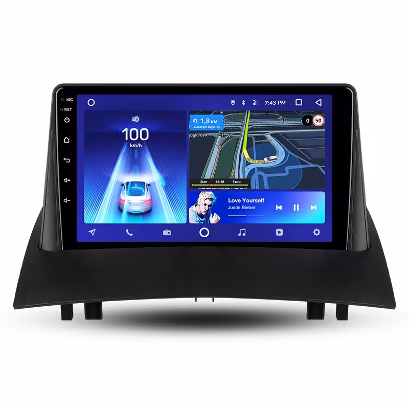 مولتی مدیا اندروید رنو مگان برند الپاین  همراه با کارتن 