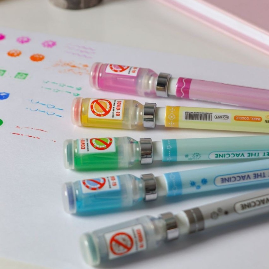 روان نویس و لاینر  استمپ دار طرح آمپول