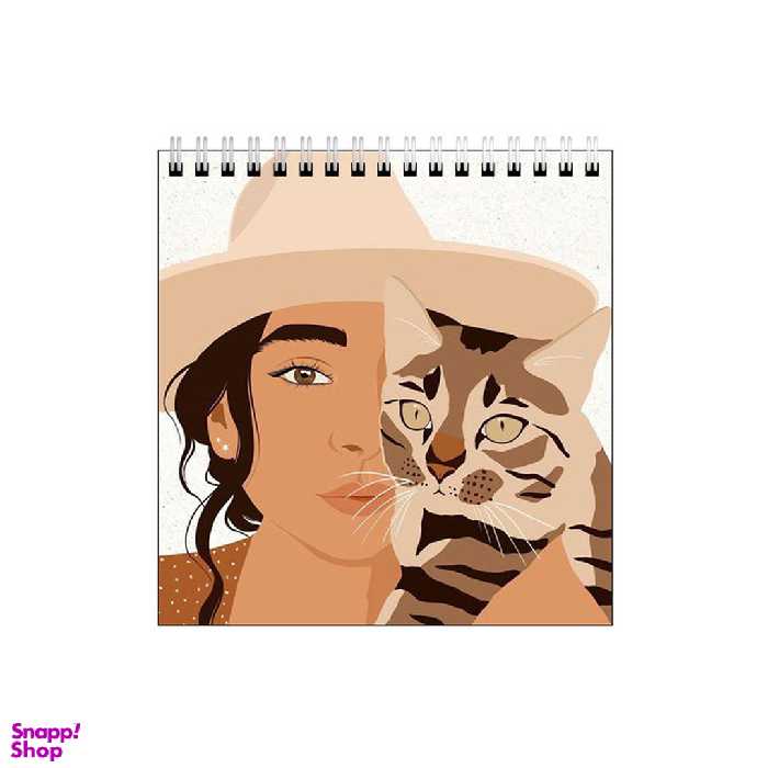 دفتر طراحی بامبیلیپ طرح دختر کابوی و گربه کد 1480789