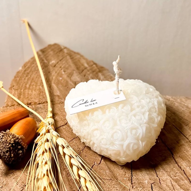 شمع قلب گلی