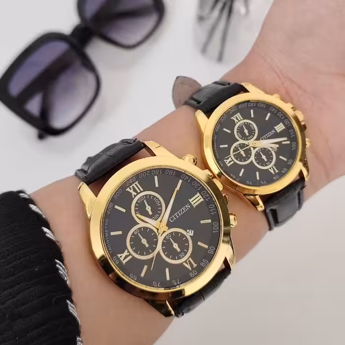 ساعت مچی ست زنانه و مردانه تاریخ دار هر عدد با ارسال رایگان 