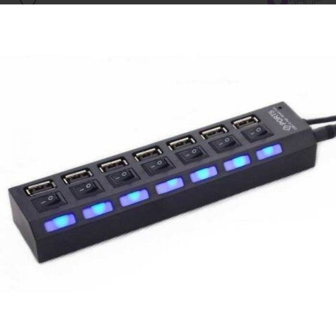 هاب usb تبدیل 1 به 7 کلید دار
