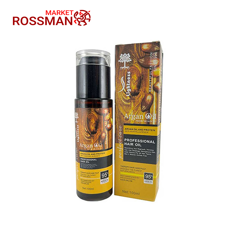 روغن آرگان لایتنس lightness مدل perfect care حجم 100 میلی لیتر