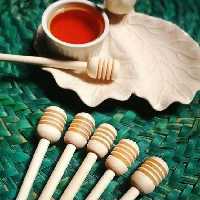 قاشق چوبی عسل دوعددی