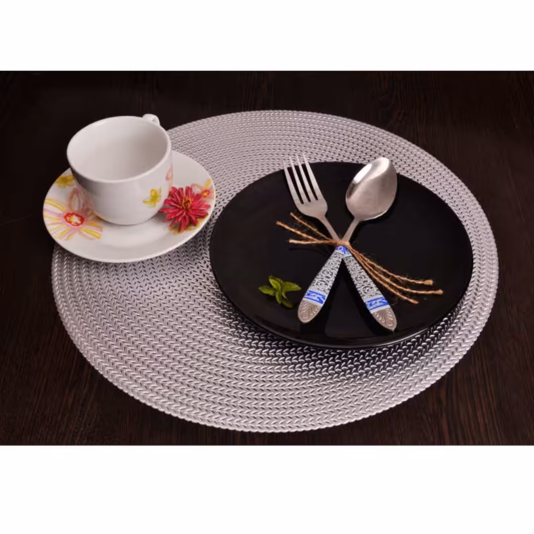 زیر بشقابی و زیر قابلمه ای گرد جهت استفاده رومیزی قابل شست و شو