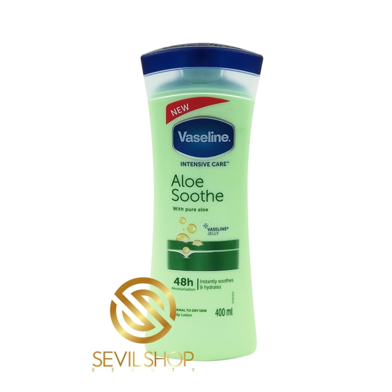 لوسیون بدن وازلین مدل Aloe Soothe حجم 400 میل