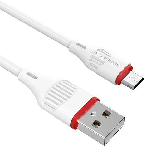 کابل تبدیل USB به MicroUSB بروفون مدل BX17 طول 1 متر