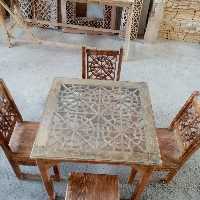 میز نهار خوری چهار نفره گره چینی